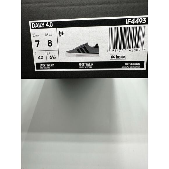 Adidas Daily 4.0 Men’s Sneakers IF4493 Grey/Black size 7 men’s - Picture 6 of 7
